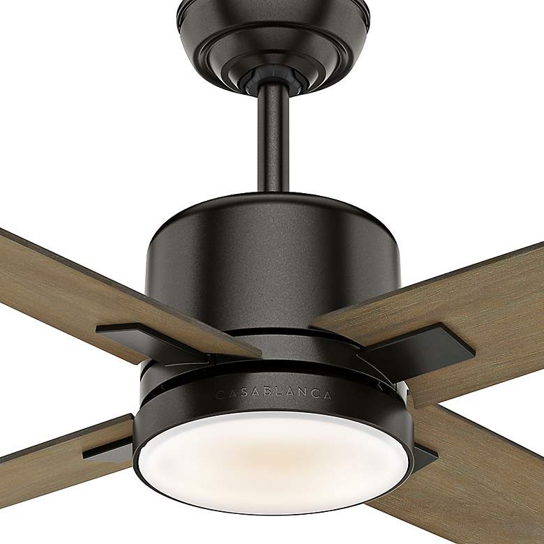 Image 4 52" Casablanca Axial Noble Bronze LED Ceiling Fan with Wall Control more views