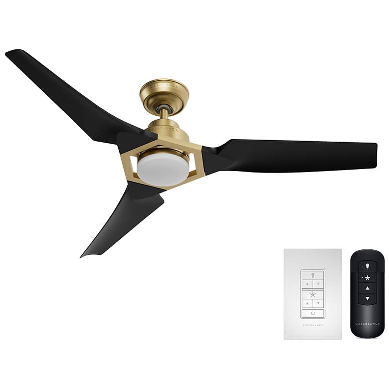 Image 2 52" Casablanca Eula ENERGY STAR Brass Damp Rated Ceiling Fan more views