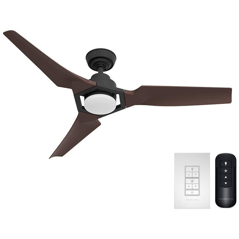 Image 2 52" Casablanca Eula Matte Black ENERGY STAR Damp Rated Ceiling Fan more views