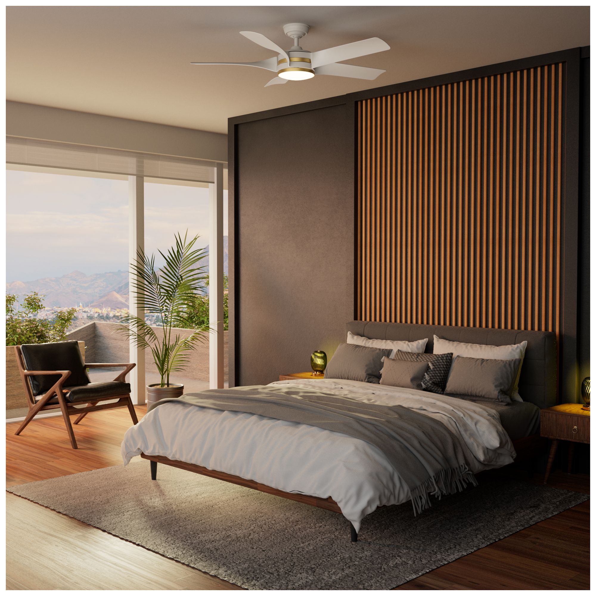 Image 5 52" Casablanca Julia ENERGY STAR Fresh White Damp Rated Ceiling Fan more views