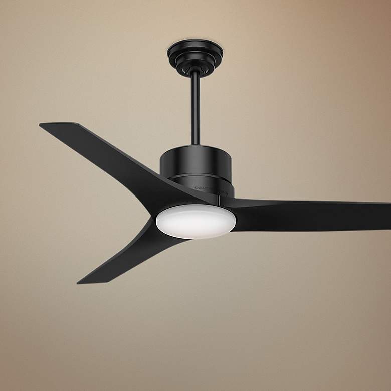 Image 1 52" Casablanca Piston Black LED Outdoor Ceiling Fan