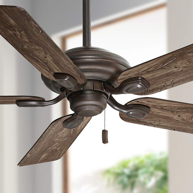 Image 1 52 inch Casablanca Utopian Brushed Cocoa Damp Rated Fan with Pull Chain