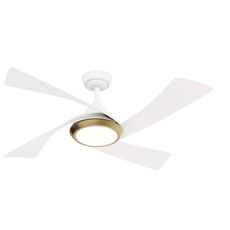 Image 1 52" Casablanca Vespucci Modern White 4-Blade Ceiling Fan with Light
