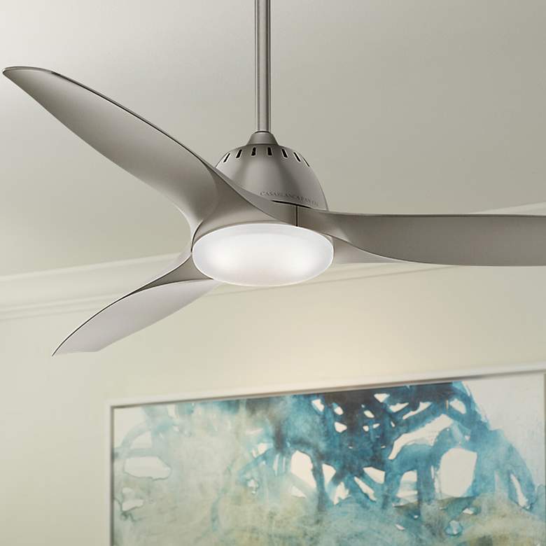 Image 1 52" Casablanca Wisp Pewter LED Ceiling Fan with Remote Control