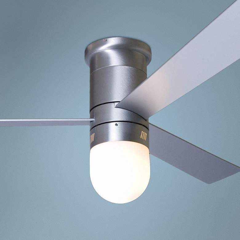 Image 1 52 inch Cirrus with Light Aluminum Finish Hugger Ceiling Fan