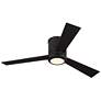 52" Clarity LED Rubbed Bronze Indoor Hugger Ceiling Fan with Remote