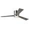 52" Clarity Max Brushed Steel LED Hugger Fan with Remote