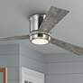 52" Clarity Max Brushed Steel LED Hugger Fan with Remote