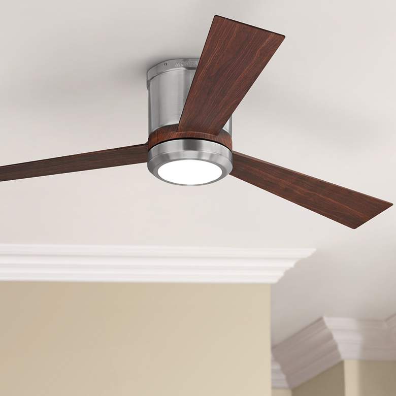 Image 1 52" Clarity Steel Modern Hugger LED Fan with Remote