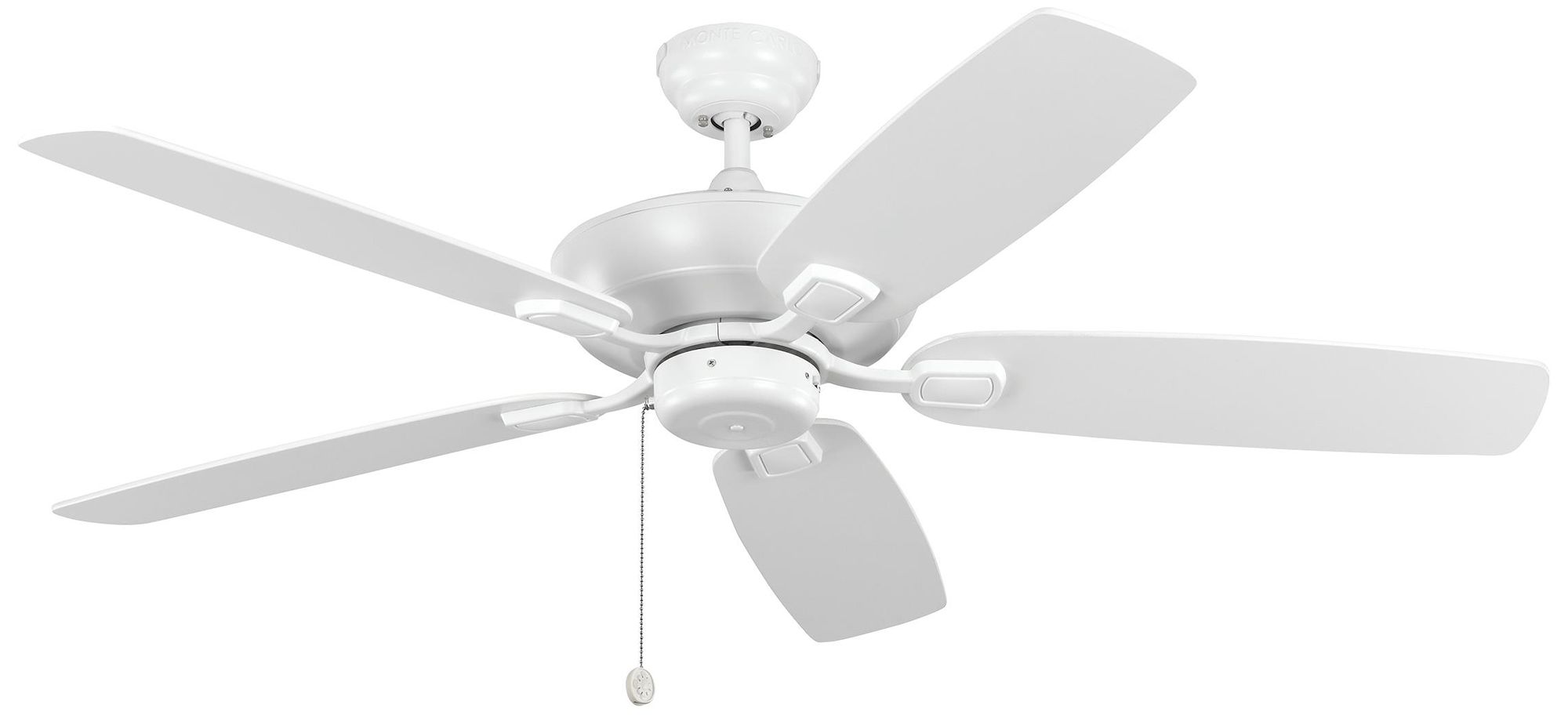 Thumbnail2 of 52" Colony Matte White Damp Rated Pull Chain Ceiling Fan