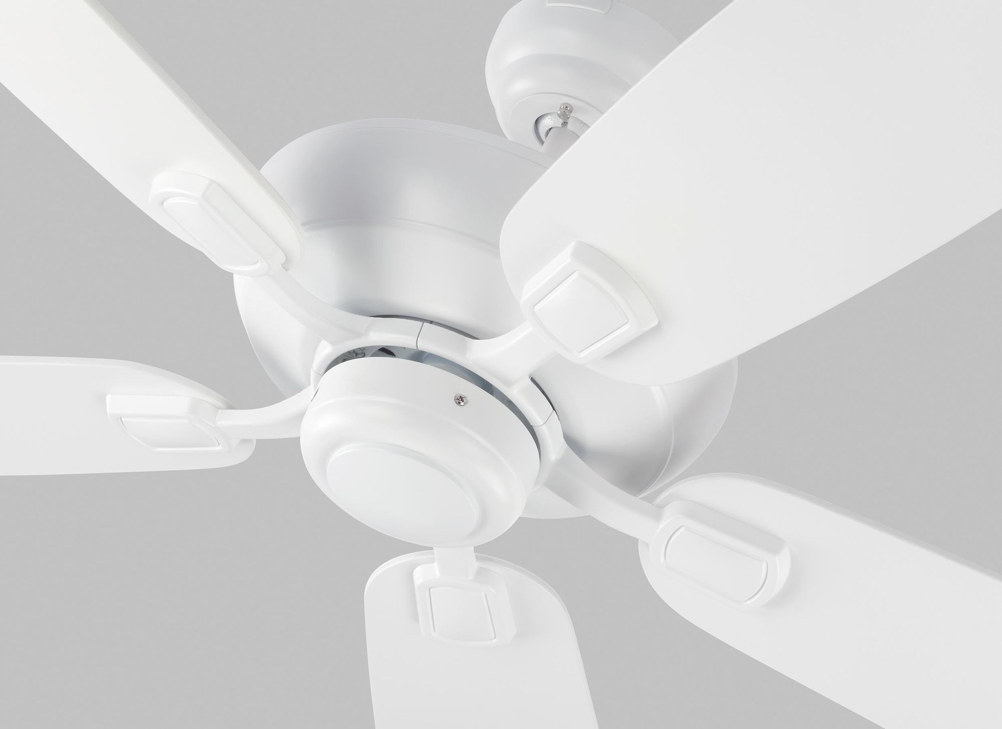 Thumbnail3 of 52" Colony Matte White Damp Rated Pull Chain Ceiling Fan more views