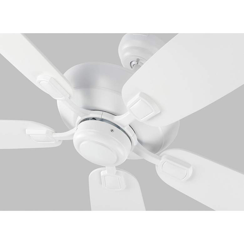 Image 3 52" Colony Matte White Damp Rated Pull Chain Ceiling Fan more views