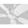 3_52" Colony Matte White Damp Rated Pull Chain Ceiling Fan more views