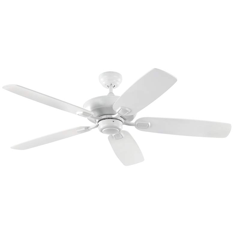 Image 4 52" Colony Matte White Damp Rated Pull Chain Ceiling Fan more views