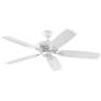 4_52" Colony Matte White Damp Rated Pull Chain Ceiling Fan more views