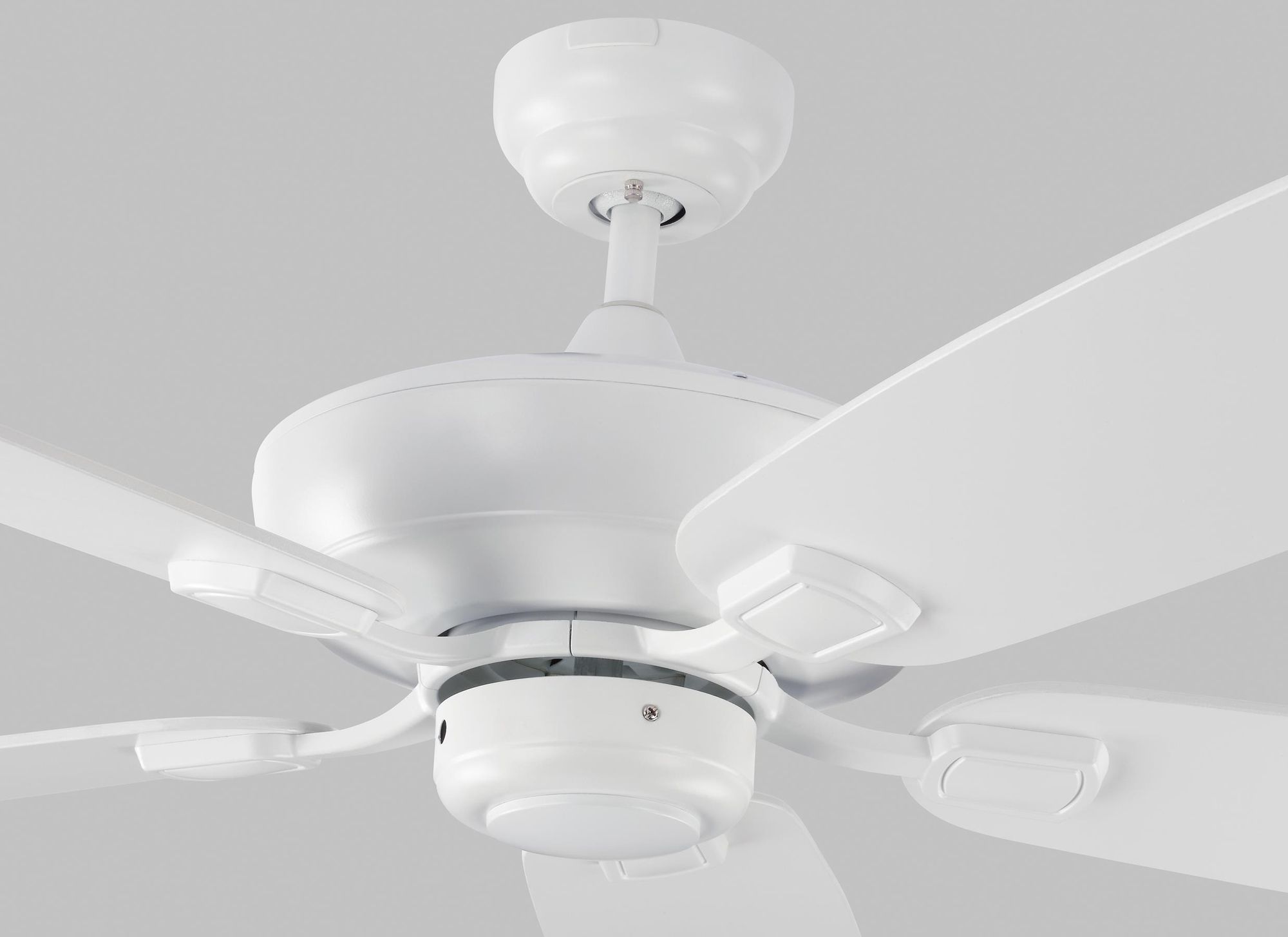 52" Colony Matte White Damp Rated Pull Chain Ceiling Fan