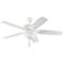 52" Colony Matte White LED Damp Rated Ceiling Fan