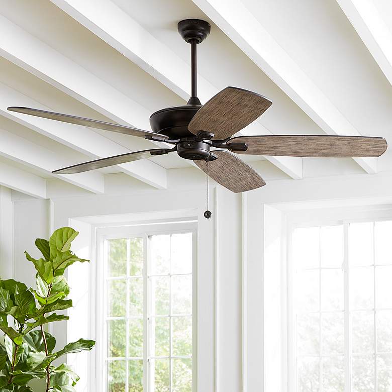 Image 1 52 inch Colony Max Plus Aged Pewter Damp Rated Ceiling Fan
