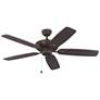 3_52" Colony Max Plus Roman Bronze Damp Rated Pull Chain Ceiling Fan more views