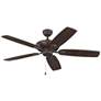 7_52" Colony Max Plus Roman Bronze Damp Rated Pull Chain Ceiling Fan more views