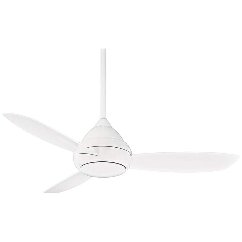 Image 2 52" Concept I White Wet-Rated LED Ceiling Fan with Wall Control