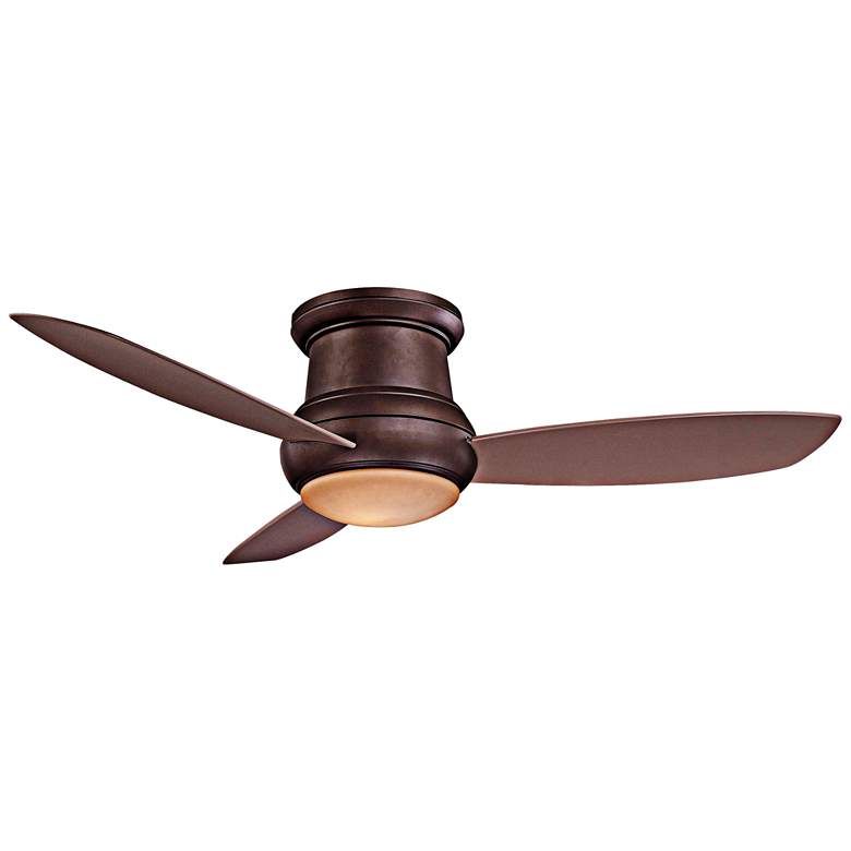 Image 2 52" Concept II Bronze Wet-Rated Flushmount LED Fan with Wall Control