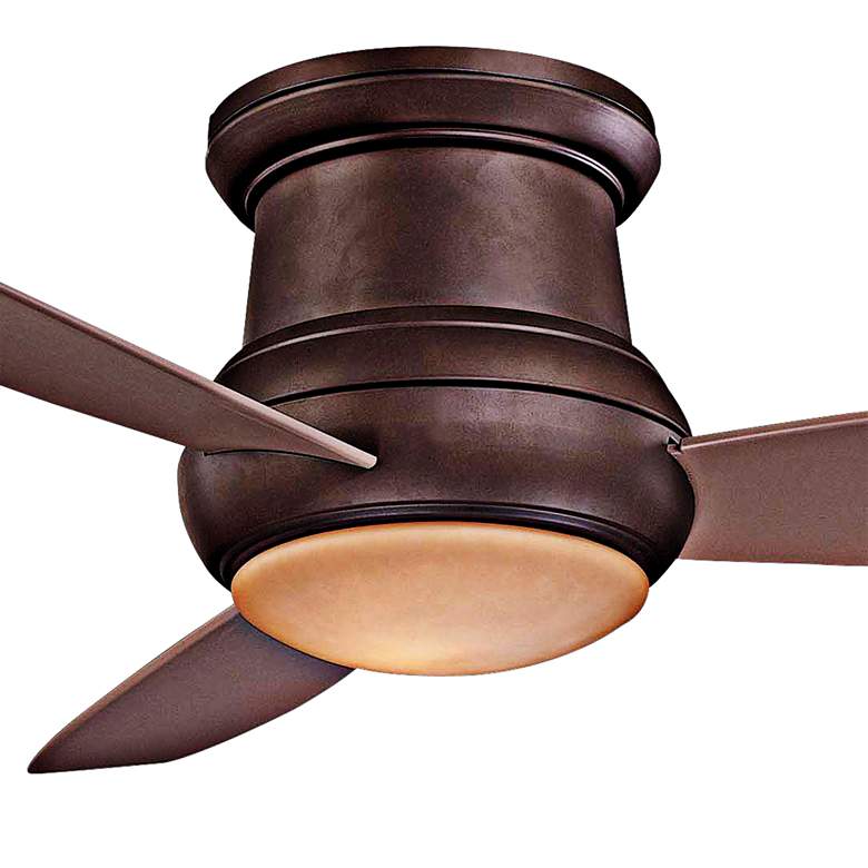 Image 3 52" Concept II Bronze Wet-Rated Flushmount LED Fan with Wall Control more views