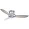 52" Concept II Polished Nickel Flushmount LED Ceiling Fan with Remote