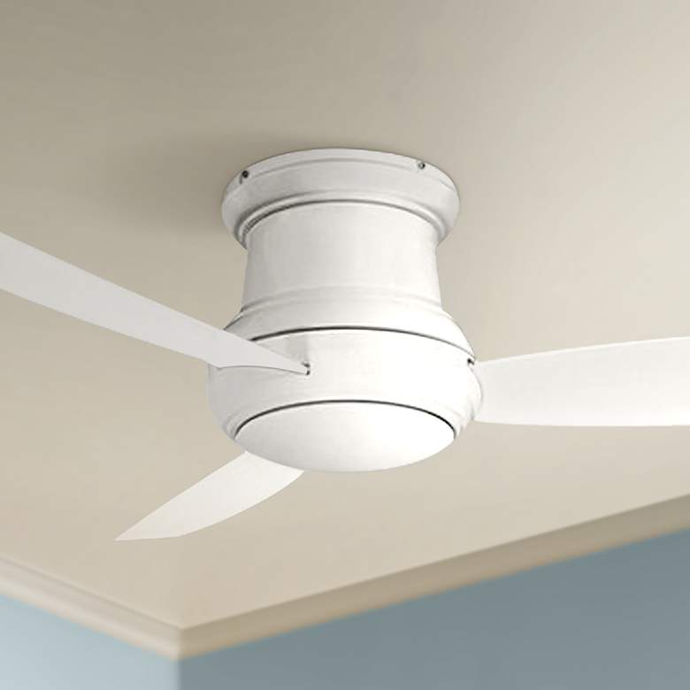 Image 1 52 inch Concept II Wet Location Hugger Ceiling Fan in White