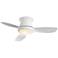 52" Concept II White Flushmount LED Ceiling Fan with Remote Control