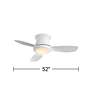 52" Concept II White Flushmount LED Ceiling Fan with Remote Control