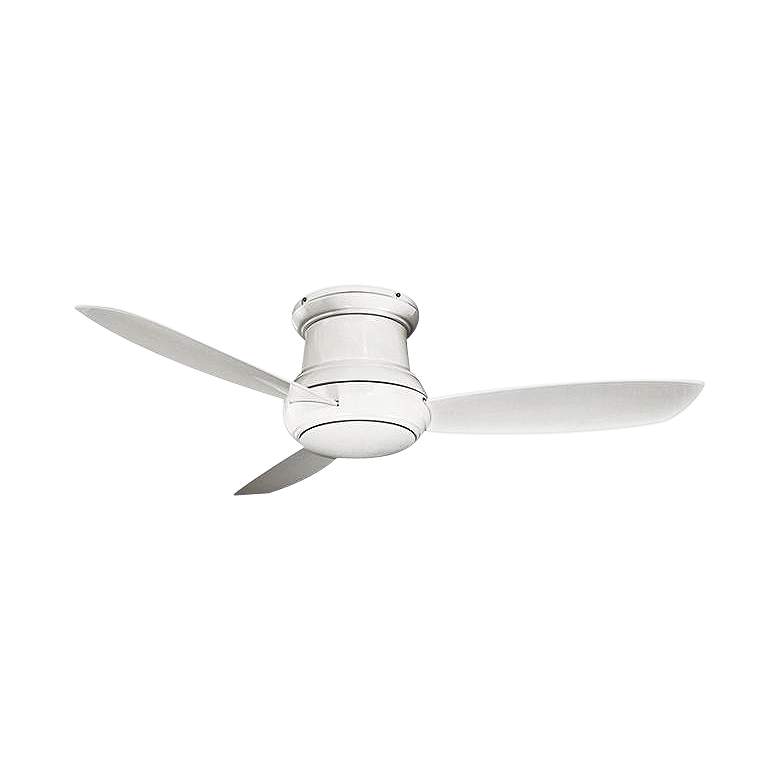 Image 2 52" Concept II White Flushmount LED Wet-Rated Fan with Wall Control
