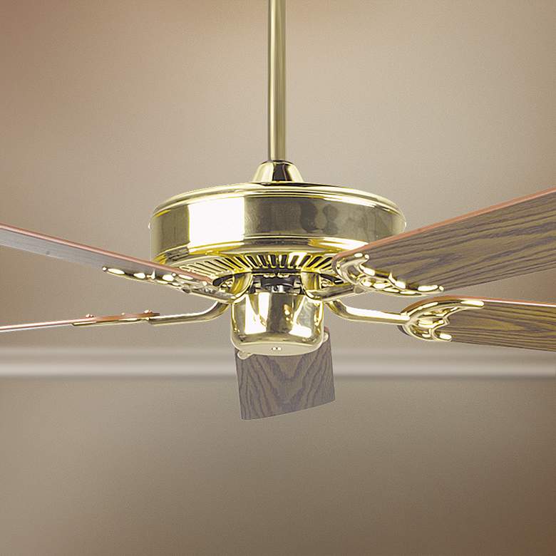 Image 1 52 inch Concord California Home Polished Brass Ceiling Fan