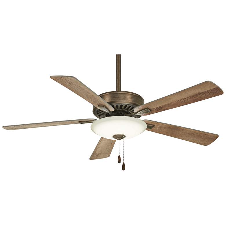 Image 2 52 inch Contractor Minka Aire Heirloom Bronze LED  Pull Chain Ceiling Fan
