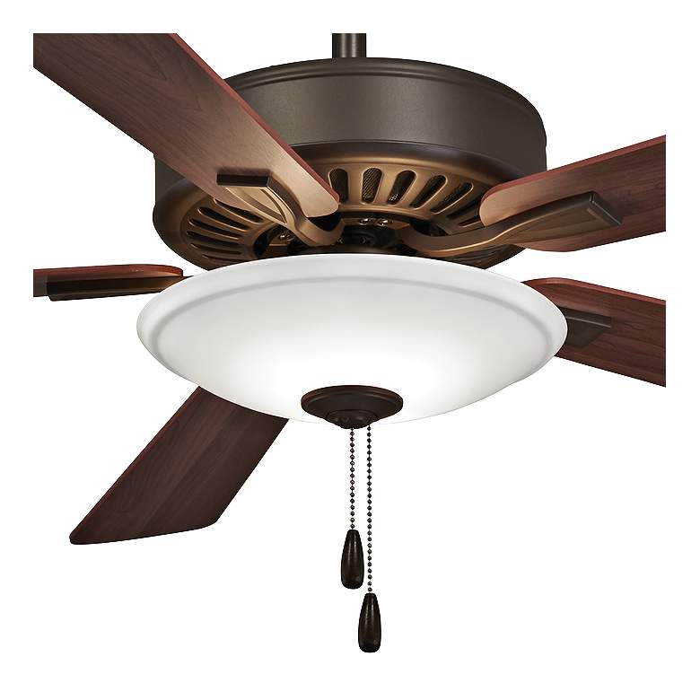 Image 3 52 inch Contractor Oil-Rubbed Bronze LED Light Pull Chain Ceiling Fan more views