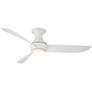 1_52" Corona Matte White 3500K LED Smart Hugger Ceiling Fan