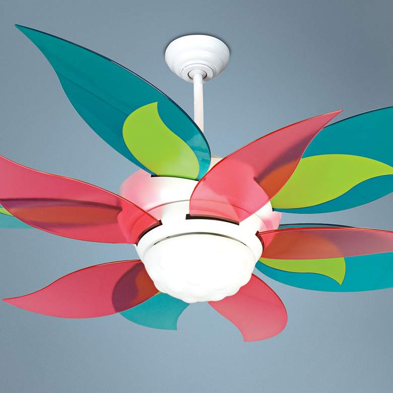 Image 1 52 inch Craftmade Bloom Clear Colors Ceiling Fan with Light