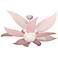 52" Craftmade Bloom Pink and White Ceiling Fan with Light