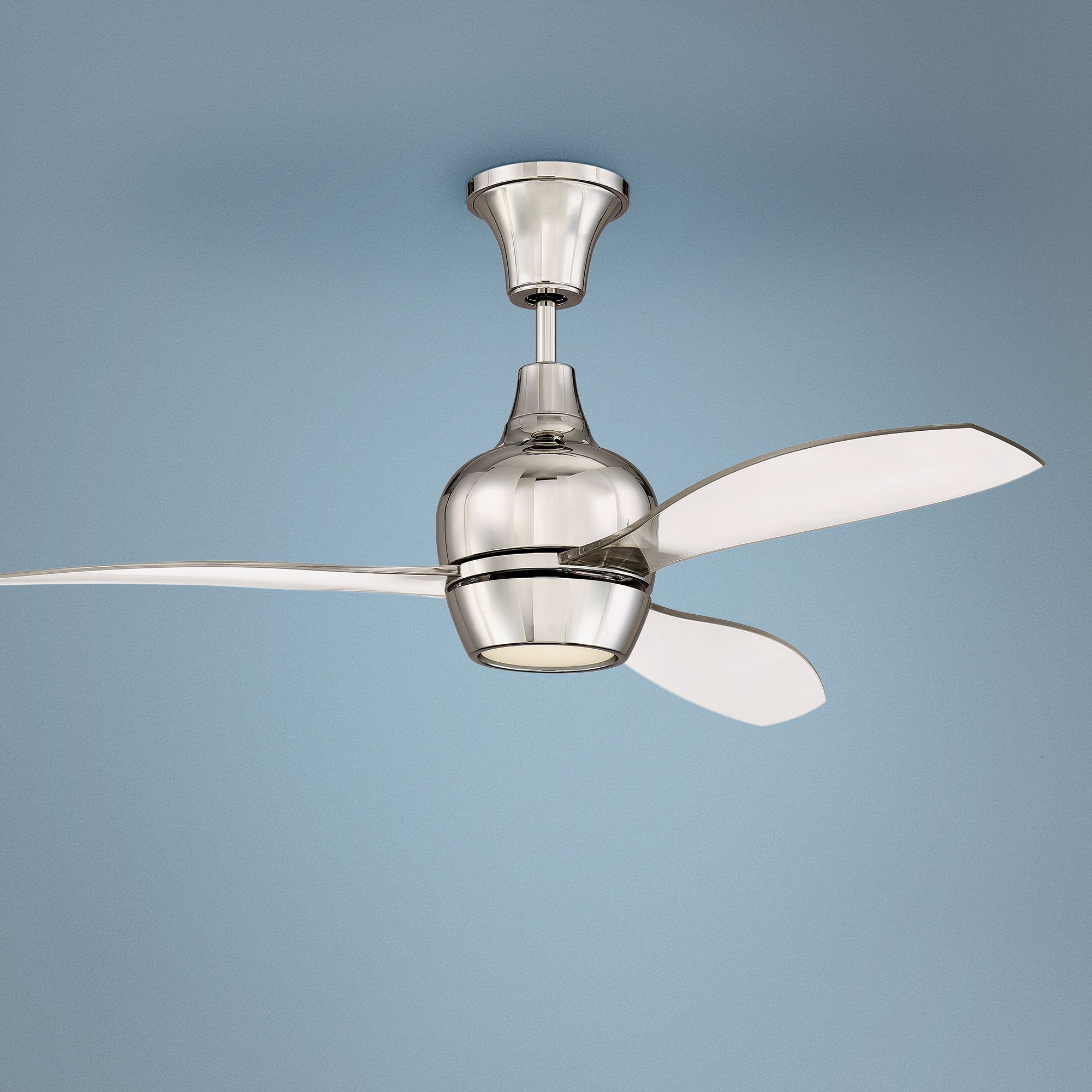 52" Craftmade Bordeaux Polished Nickel LED Ceiling Fan 63Y12 Lamps