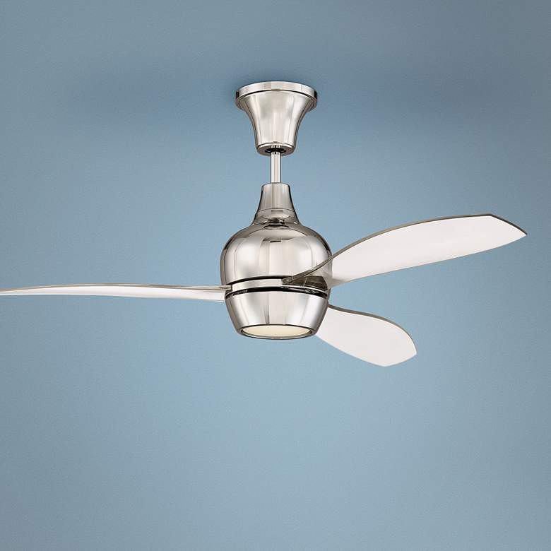 Image 1 52 inch Craftmade Bordeaux Polished Nickel LED Ceiling Fan