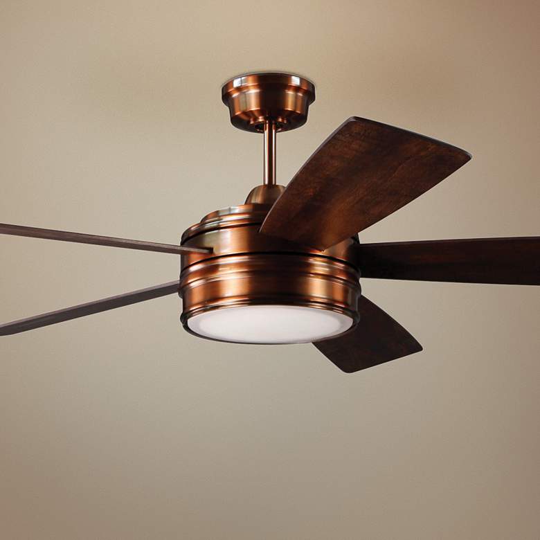 Image 1 52" Craftmade Braxton Brushed Copper LED Ceiling Fan