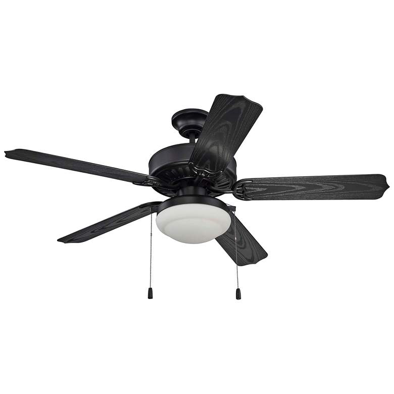 Image 2 52" Craftmade Enduro Matte Black LED Outdoor Pull Chain Ceiling Fan