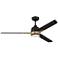 52" Craftmade Fuller Black/Brass Indoor LED Wall Control Ceiling Fan