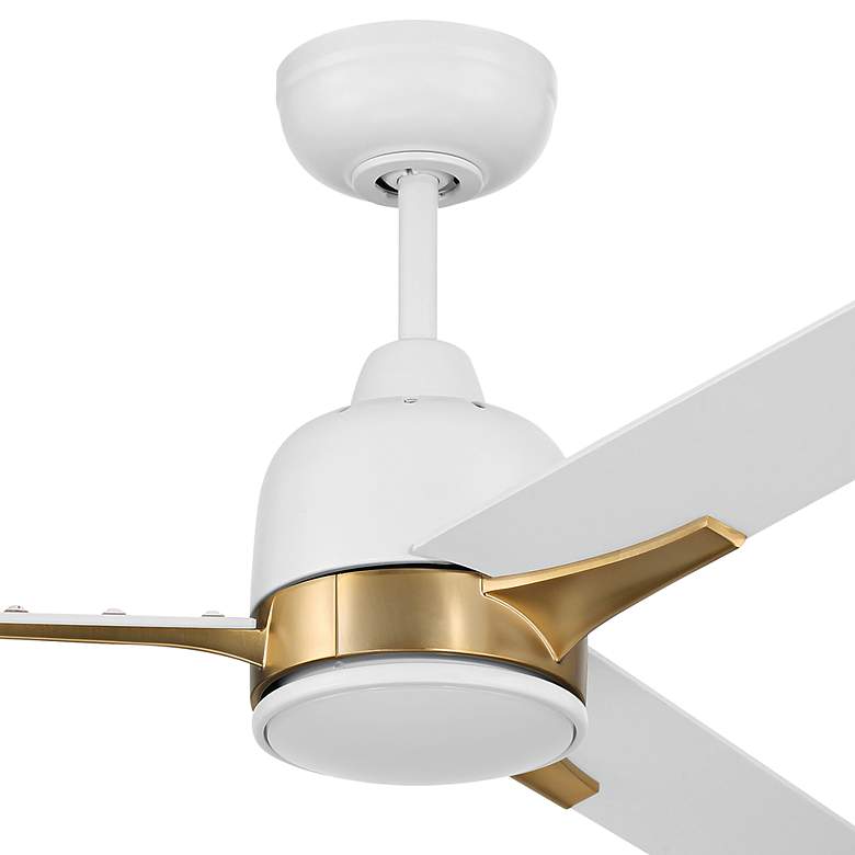 Image 3 52" Craftmade Fuller White/Brass Indoor LED Wall Control Ceiling Fan more views