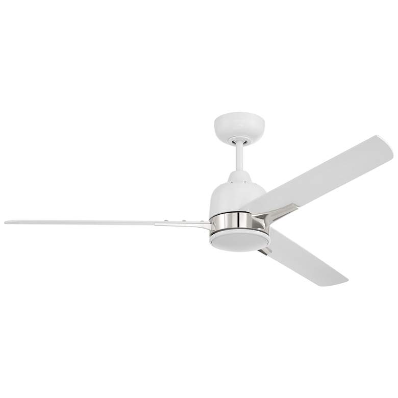 Image 1 52" Craftmade Fuller White/Nickel Indoor LED Wall Control Ceiling Fan