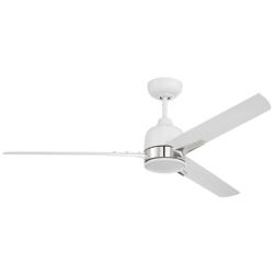 52" Craftmade Fuller White/Nickel Indoor LED Wall Control Ceiling Fan