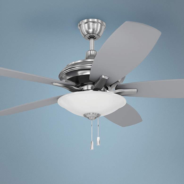 Image 1 52" Craftmade Jamison Brushed Nickel LED Ceiling Fan with Pull Chain