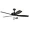 52" Craftmade Jamison Flat Black LED Pull Chain Ceiling Fan