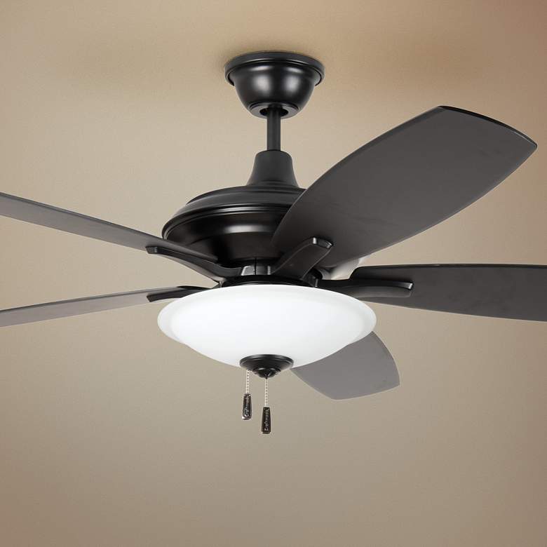 Image 1 52" Craftmade Jamison Flat Black LED Pull Chain Ceiling Fan