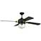 52" Craftmade Nola Black and Brass LED Ceiling Fan with Wall Control
